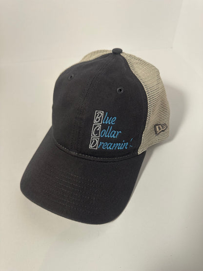 Blue Collar Dreamin unstructured mesh work hat or blue collar trades and every day wear